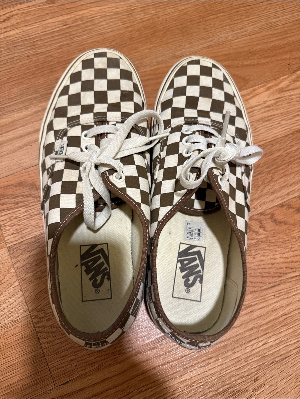 Vans  Brown and White Checkerboard